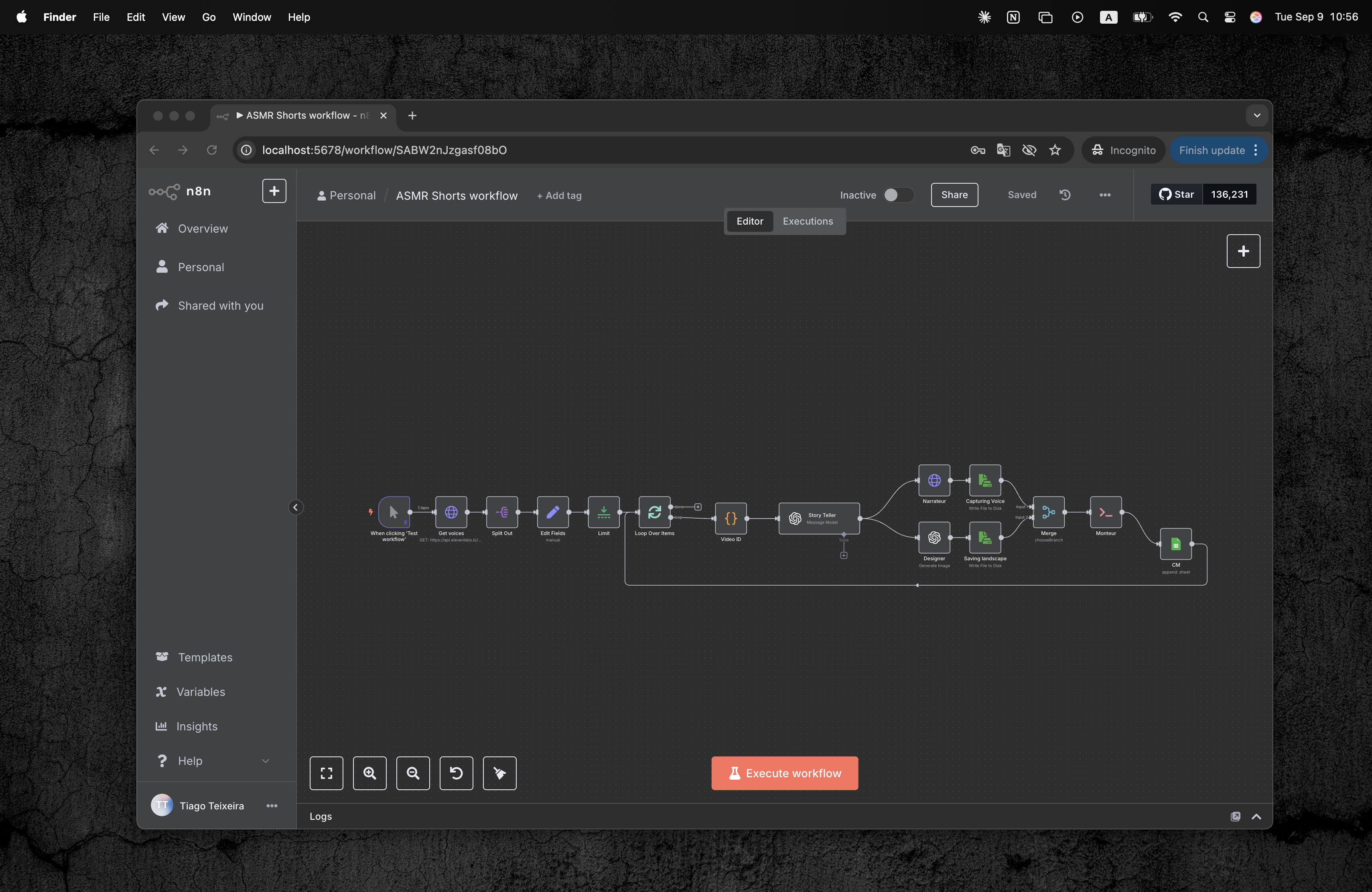 Automated Video Creation Workflow Screenshot